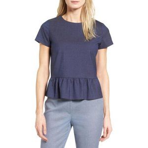 NWT Halogen Peplum Plus Size XXL Navy